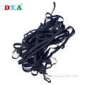 12mm Knitted Flat Braided White Line Black Elastic